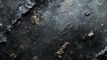 Abstract dark texture with embedded metallic flakes creating a sense of depth and contrast Rich in detail and texture photo