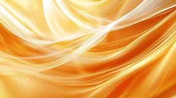 Abstract flowing golden waves blending light and warmth in a dynamic elegant composition Evokes serenity and smooth movement photo