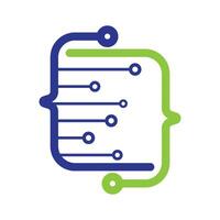 Programming Code technology logo flat design vector