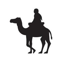Camel illustration logo design template vector