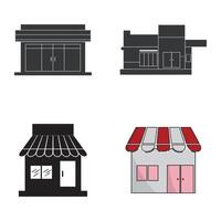 set Store icon template design vector