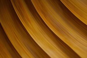 Close up view of woven bamboo reveals a pattern of warm, golden curves and subtle shadows. photo