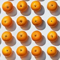 Fresh oranges arranged in a neat pattern photo