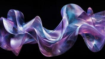 Flowing Colors. Ethereal Waves of Translucent Material photo