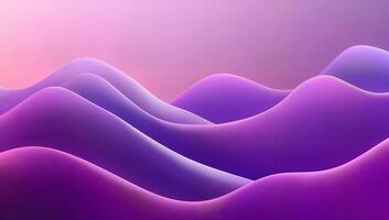 Elegant Waves of Purple and Pink in a Soft Gradient Landscape photo