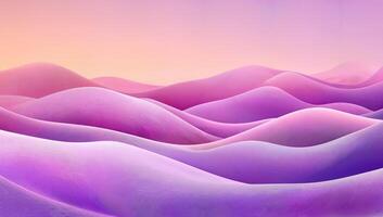 Dreamy Pink Waves Under a Soft Gradient Sky photo