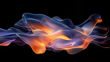 Flowing Waves of Colorful Light in Abstract Design photo