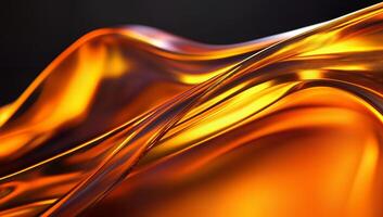 Mesmerizing Flow of Radiant Orange Tones in Abstract Background photo