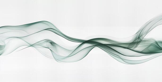 Ethereal Green Wave Patterns on a Light Background for Creative Use photo