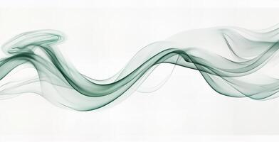 Elegant flowing green and white abstract design for tranquil settings photo