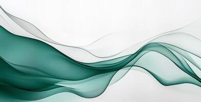 Elegant Waves of Translucent Green and White Colors photo