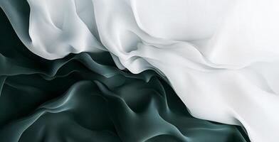 Elegant Abstract Fabric Texture in Soft Green and White Tones photo