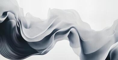 Elegant Flowing Fabric in Soft White Background photo