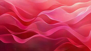Abstract Waves of Red and Pink Flow Across a Soft Background photo
