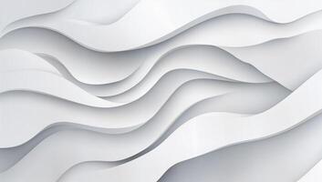 Elegant Overlapping Waves in Soft White Tones for Modern Design photo