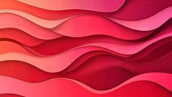 Dynamic Waves of Red - Abstract Background Art photo