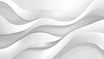 Elegant flowing shapes in soft white tones for modern design photo
