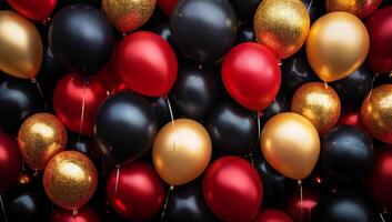 Vibrant Display of Colorful Balloons for Celebrations and Parties, background for celebrating and birthday, background for celebrating and birthday photo