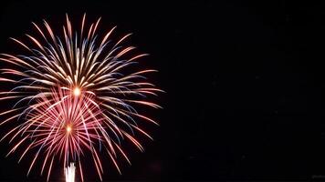 Spectacular Fireworks Display Illuminating the Night Sky photo
