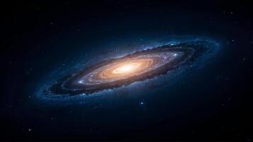 Stunning Spiral Galaxy Surrounded by Stars in Deep Space photo