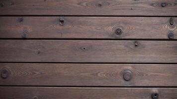 Rustic Dark Brown Wooden Plank Wall for Background or Texture photo
