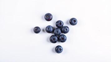 Fresh Blueberries on a White Background Perfect for Culinary Themes photo