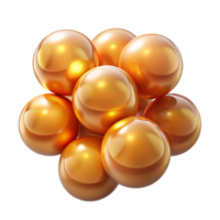 stunning abstract A cluster of luminous orbs in varying sizes and intensities, in warm hues of gold and amber, with a soft, diffused light. Style celestial, ethereal detailed png