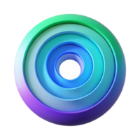 elegant modern A series of concentric circles radiating outwards, in a gradient of cool hues, from blue to green to violet, with a soft, ambient light. Style minimalist, geometric genuine png