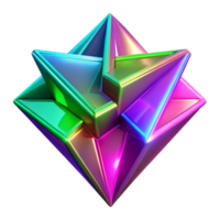 elegant traditional Fractured geometric shapes in vibrant neon pink, electric blue, and lime green, with sharp, defined edges, lit by a pulsating strobe light. Style cyberpunk, futuristic original png