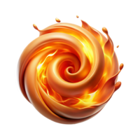 beautiful modern A dynamic, swirling vortex of fire and smoke, illuminated by its own internal light. Style fiery, abstract high resolution png