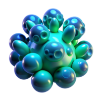 extraordinary abstract A cluster of glowing, bioluminescent organisms in varying shapes and sizes, in cool tones of blue and green, with a dim, ambient light. Style bioluminescent, organic genuine png