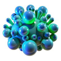 impressive minimalist A cluster of glowing, bioluminescent organisms in varying shapes and sizes, in cool tones of blue and green, with a dim, ambient light. Style bioluminescent, organic 4K png
