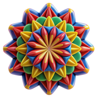 vibrant vintage A kaleidoscopic array of symmetrical, geometric patterns in bold primary colors, with sharp, contrasting lines, under a bright, even lighting. Style psychedelic, op art 4K png