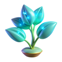 stunning vintage A genetically modified plant with bioluminescent leaves, pulsating gently. Lighting soft, ethereal. Style botanical illustration high quality png