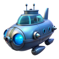magnificent artistic A futuristic vehicle designed for exploring the ocean depths of an alien planet. Lighting dim, underwater. Style submarine blueprint professional png