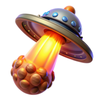 dramatic artistic A spaceship entering the atmosphere of a vibrant alien planet, creating a fiery trail. Lighting intense, fiery. Style photorealistic exclusive png