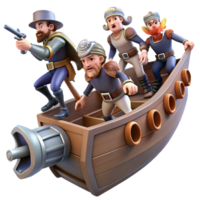 serene rustic A group of space pirates boarding a merchant ship in zero gravity. Lighting dramatic, chaotic. Style comic book genuine png