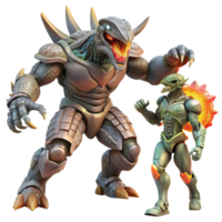 wonderful minimalist A giant robot battling a colossal alien creature in a futuristic cityscape. Lighting explosive, dynamic. Style anime high quality png