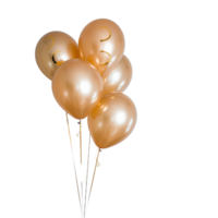 Elegantly Decorated Gold Balloons for Celebratory Events and Festive Occasions with Shiny and Glossy Finish png
