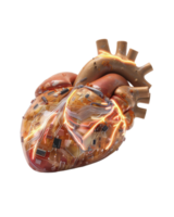 Futuristic Heart Design Combining Technology and Human Emotion in a Creative and Artistic Visual Representation png