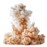 Stunning Explosion of Bright Beige and White Smoke in a Dynamic and Captivating Display of Energy and Motion png