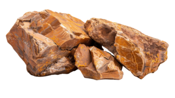 Natural Brown Mineral Rocks with Striking Layers and Textures for Geological Studies and Creative Projects png