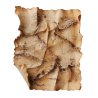 antigo vintage mapa com vincos e texturas, mostrando montanhas e terreno detalhes em resistido papel fundo png