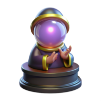 elegant abstract A wise oracle, with glowing eyes, consulting a mystical crystal ball. Art style Art Nouveau original png