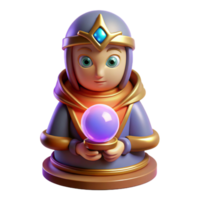 beautiful minimalist A wise oracle, with glowing eyes, consulting a mystical crystal ball. Art style Art Nouveau 4K png