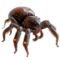 Futuristic robotic spider concept design with intricate details and glowing elements for technological innovation themes png