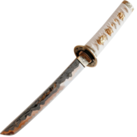 Exquisite Handcrafted Knife with Intricate Design and Elegant Handle for Collectors and Chefs png