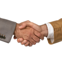 Two Hands Shaking in Agreement Signifying Partnership and Collaboration in Business Setting png