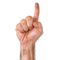 Hand Gesture of Approval with Thumb Raised in Positive Expression Against White Background png