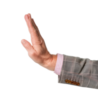 Hand Gesture for Stop Signifying Halt or Pause Against a Neutral Background png
